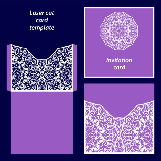 激光切割卡片模板图片下载