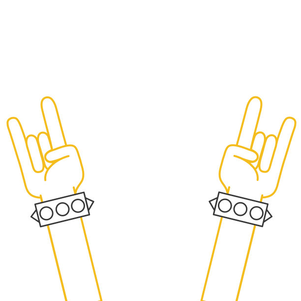 颜色线手与手镯和岩石符号图片下载