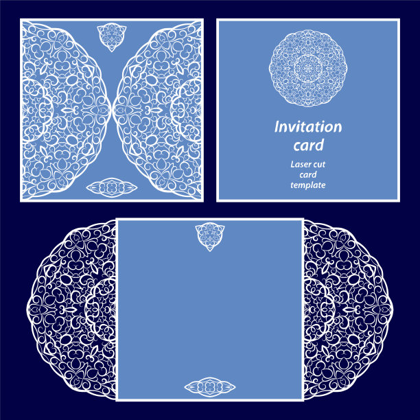 激光切割卡片模板图片下载