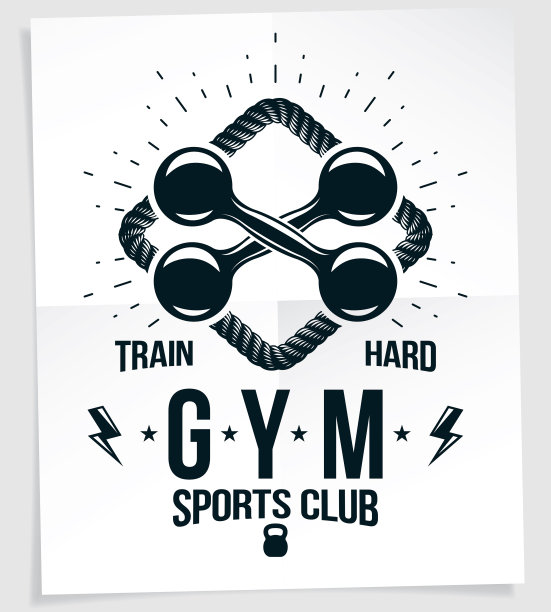 健身矢量激励海报。刻苦训练刻字。图片下载