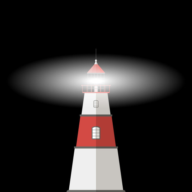 灯亮着的灯塔图片下载