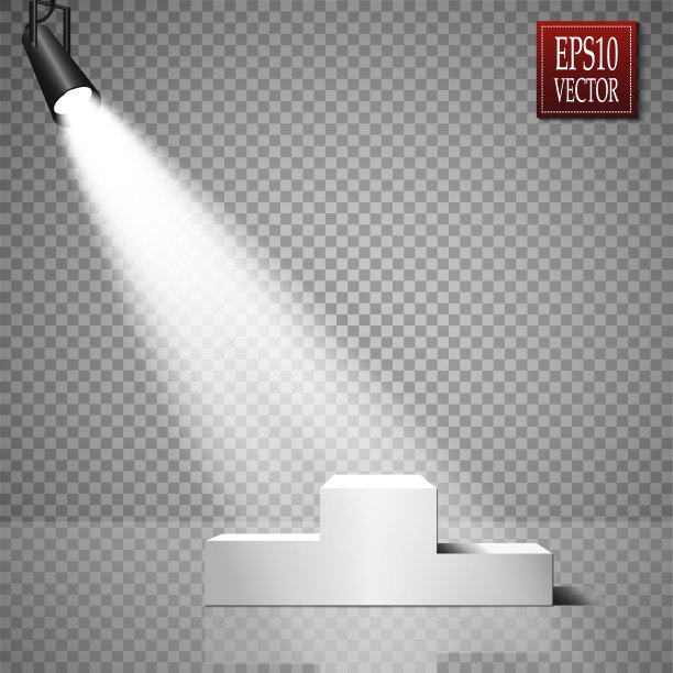 向量的聚光灯。现场。光的效果图片下载