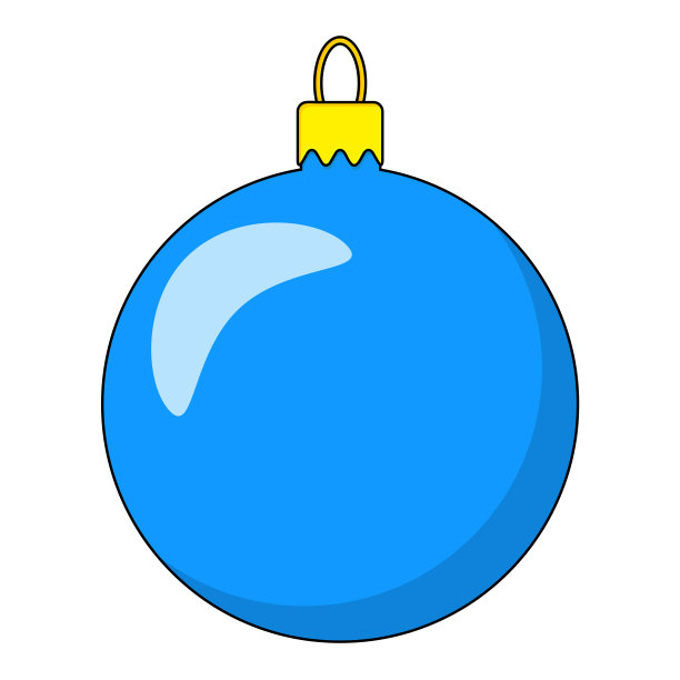 简单的装饰品圣诞树孤立在白色的背景图片下载