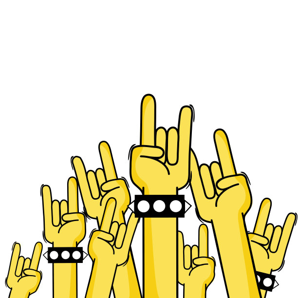 手与岩石手势符号图片下载