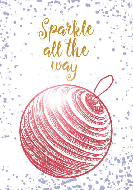 手绘圣诞贺卡。很棒的打印邀请，海报，标签。卡通风格的节日横幅，现代和经典，复古插图。向量。图片下载