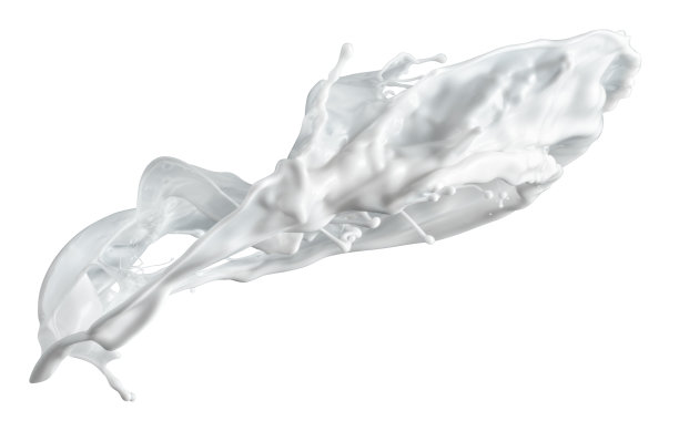 牛奶溅。乳汁孤立在白色背景上。剪切路径。图片下载