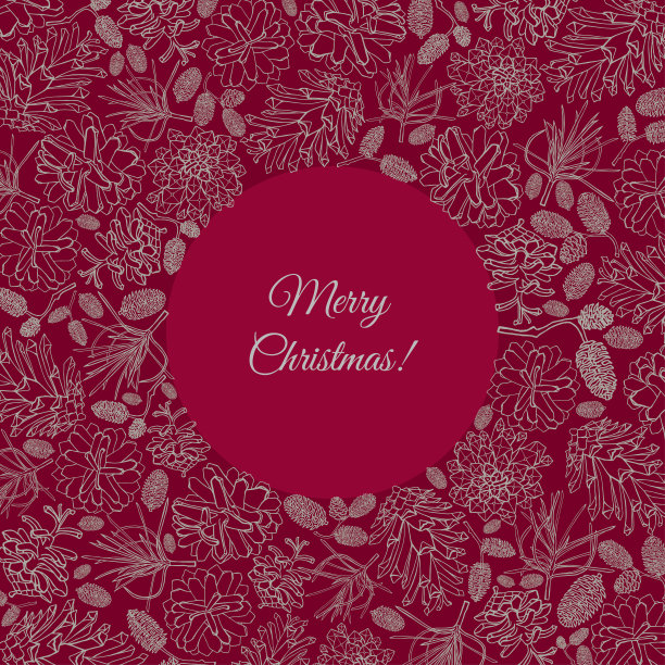 圆形框架与球果的桤木。图片下载