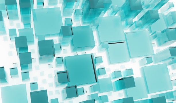 不同大小的玻璃立方体图片下载