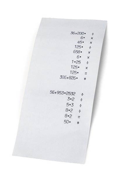 收据。图片下载