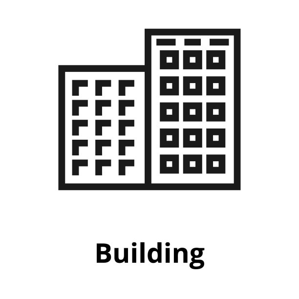建筑细线图标图片下载