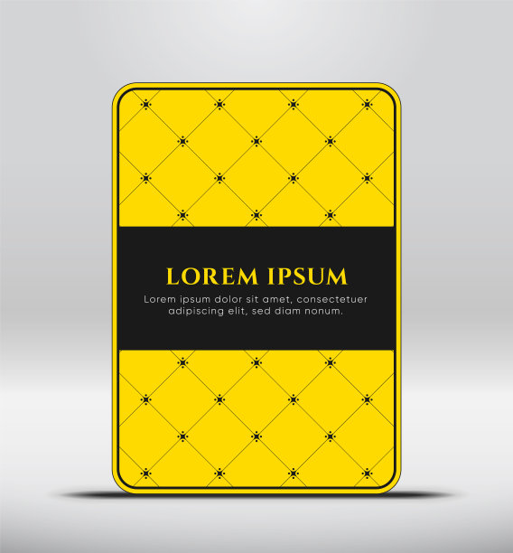 优雅的溢价。深灰色卡片形状，带有金色图案。矢量插图。图片下载