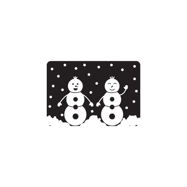 明信片的新年和圣诞节与雪人的图标。圣诞节或新年元素。优质的平面设计。标志、轮廓符号集合、简单图标图片下载
