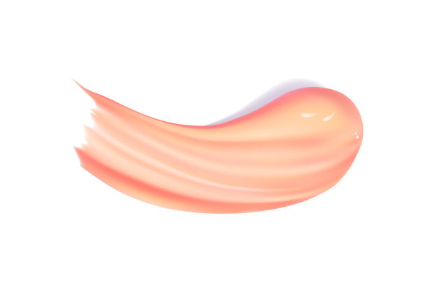 化妆液粉底霜涂抹涂抹中风。化妆抹子孤立在白色背景图片下载