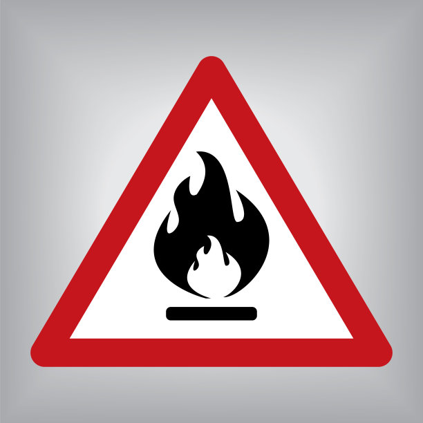 易燃火灾警告标志图片下载