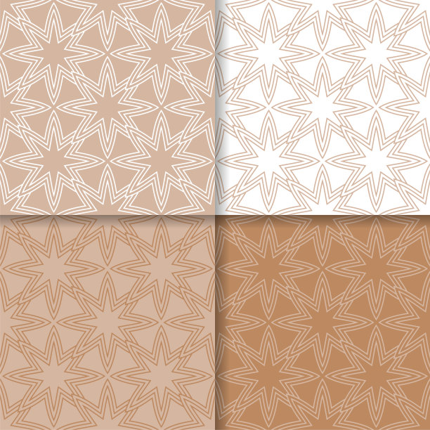 几何棕色米色背景。抽象的无缝壁纸。颜色的设置图片下载