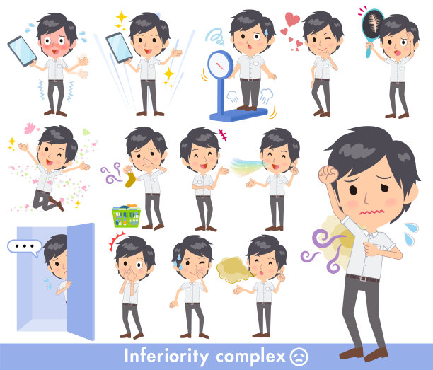 白色短袖男士套装图片下载