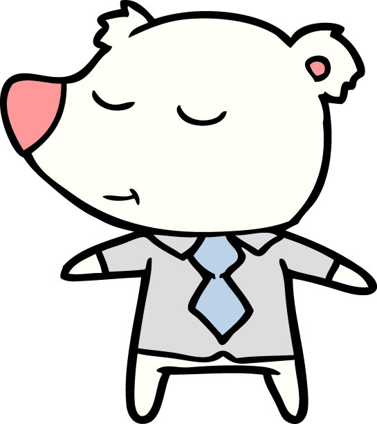 穿衬衫打领带的北极熊图片下载