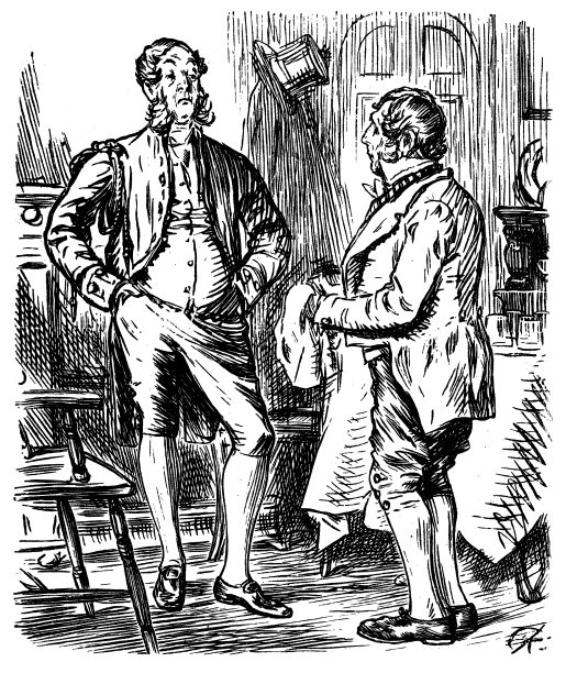 一个男人在和他的管家说话图片下载