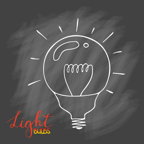 灯泡图标设置。概念图片下载