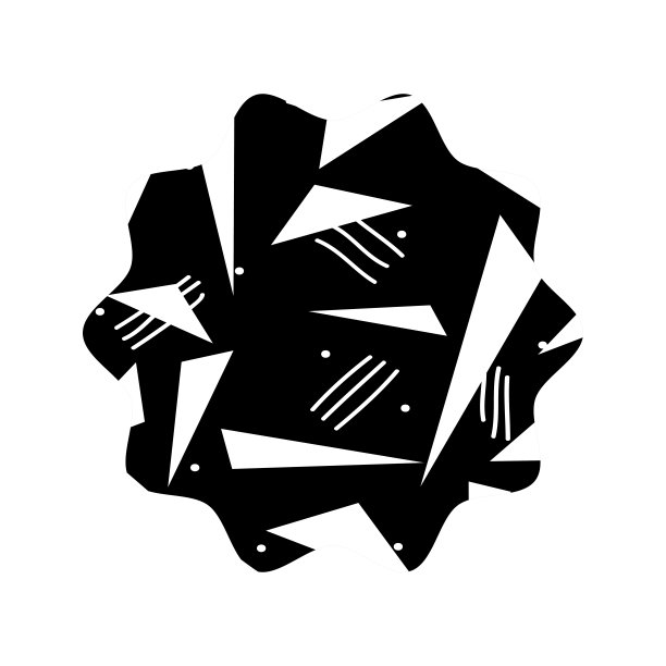 轮廓星与几何抽象设计背景图片下载