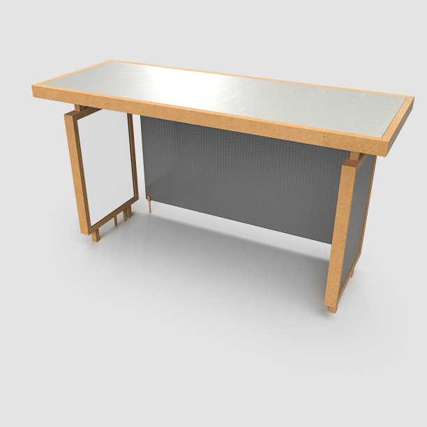 木制的汽车站图片下载