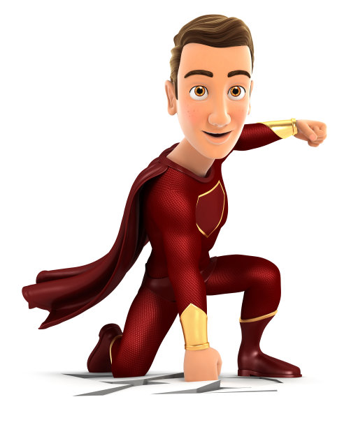 3d红色英雄到达地球图片下载