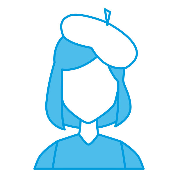 戴贝雷帽的年轻女子图片下载