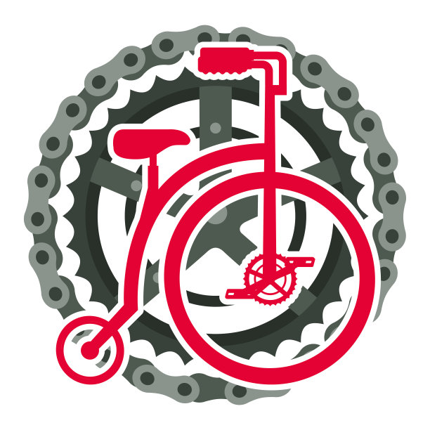 带链条和链轮的复古自行车图片下载