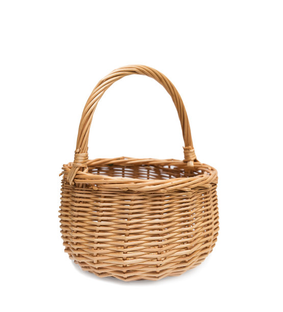 空的柳条篮子图片下载