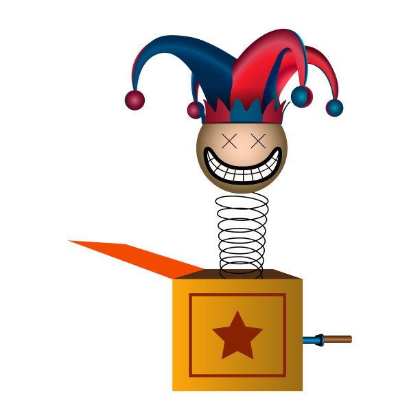 孤立的小丑的盒子图片下载