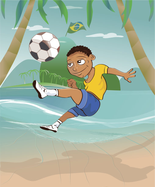 巴西沙滩足球小子图片下载