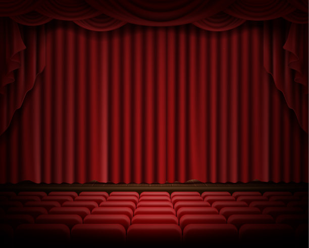 舞台幕现实向量素材图片