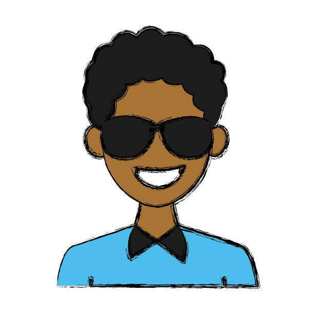 穿着优雅，戴着墨镜的年轻人图片下载