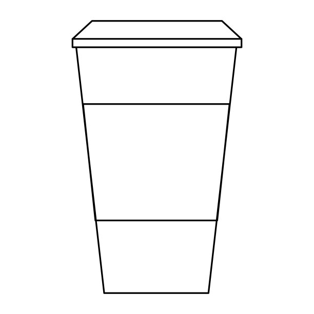 咖啡纸杯模板空白企业标识设计图片下载