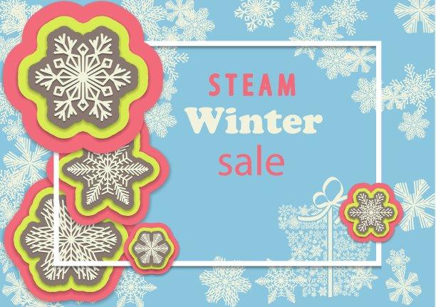 冬季销售横旗与彩色雪花和画框。图片下载