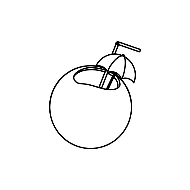 椰子鸡尾酒设计图片下载