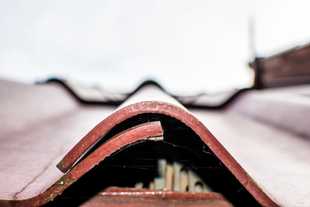 棕色屋顶瓦和天空视图图片下载