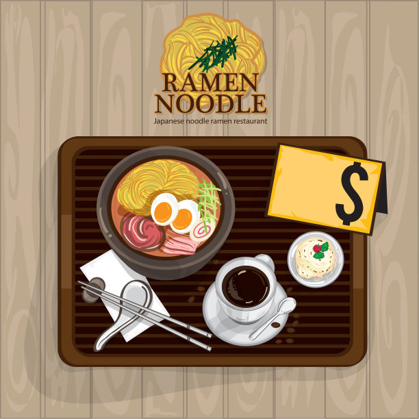 菜单拉面日式料理模板设计图片下载