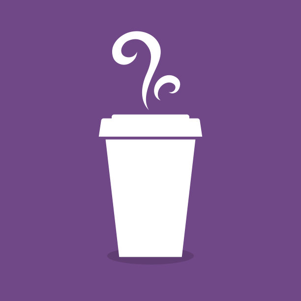 装在纸板(塑料)玻璃里的热饮。矢量插图。图片下载