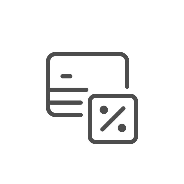 信用卡利率线性图标图片下载