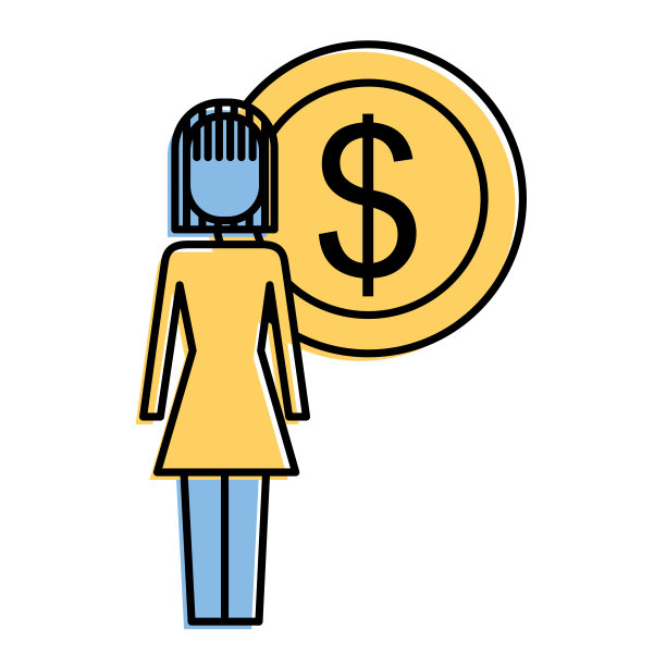 商人一元硬币的货币象征图片下载