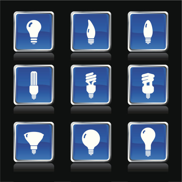 灯泡版权免费矢量图标集图片下载