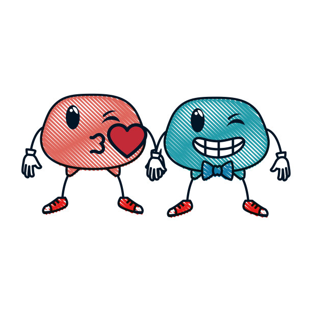 一对脸的表情符号图片下载