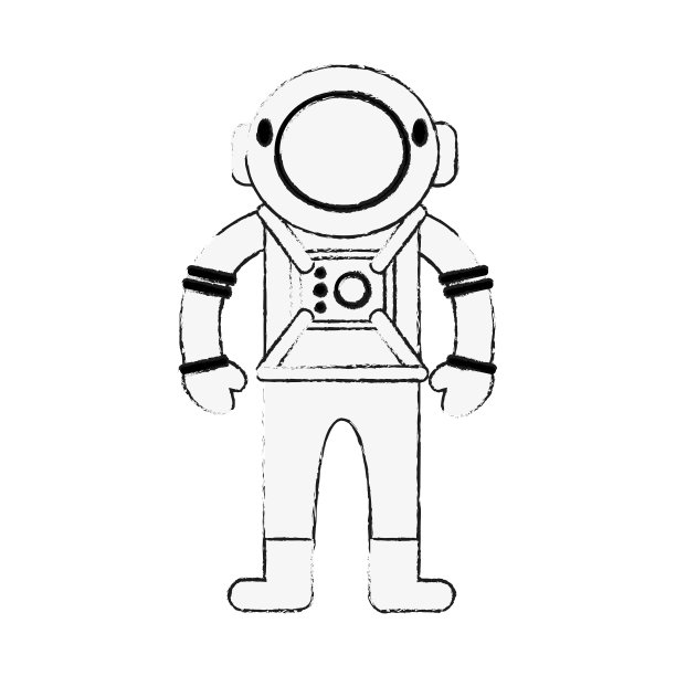 宇航员卡通孤立图片下载