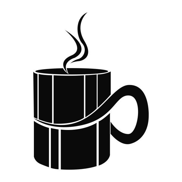 分离的咖啡杯图标图片下载
