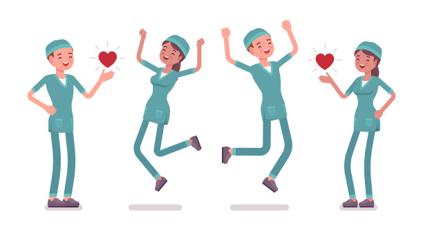 男女护士情绪积极素材图片