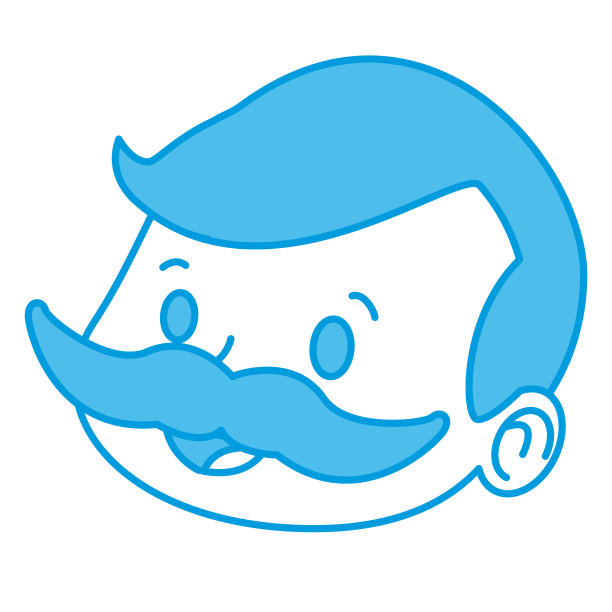 爷爷脸带胡子的卡通脸图片下载