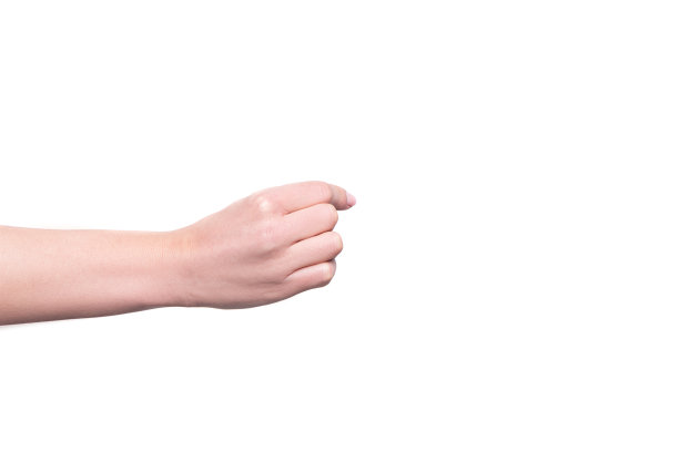 手孤立名片白色背景图片下载