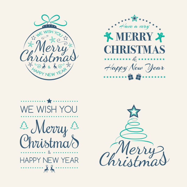 圣诞节装饰品矢量素材图片下载