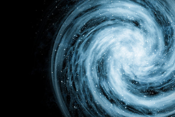 蓝色科幻小说中的星云背景图片下载